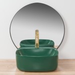 Накладной умывальник Rea Luiza 42 L.Green Matt